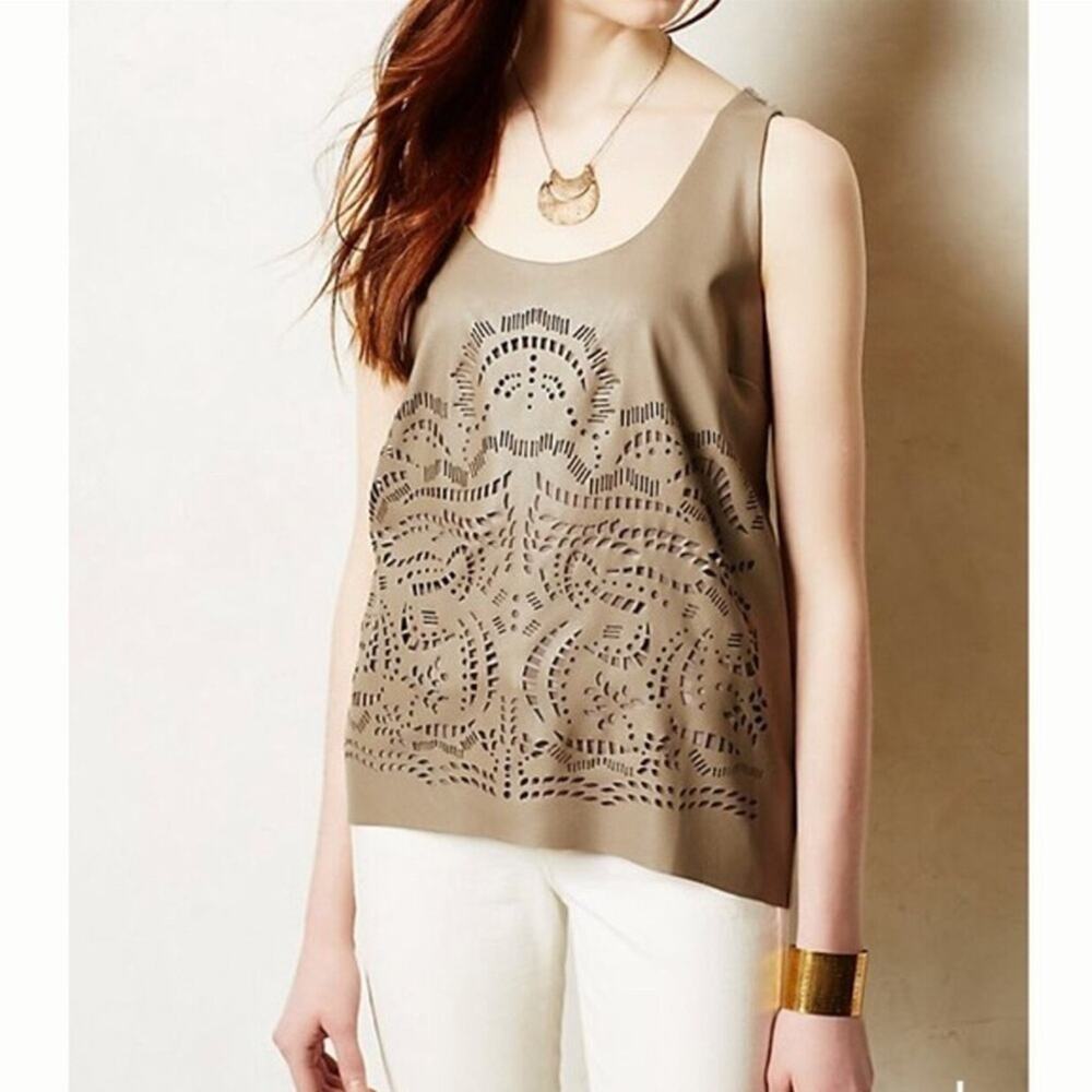 Anthropologie Sunday in Brooklyn Vegan Leather Tank Bohemian - small